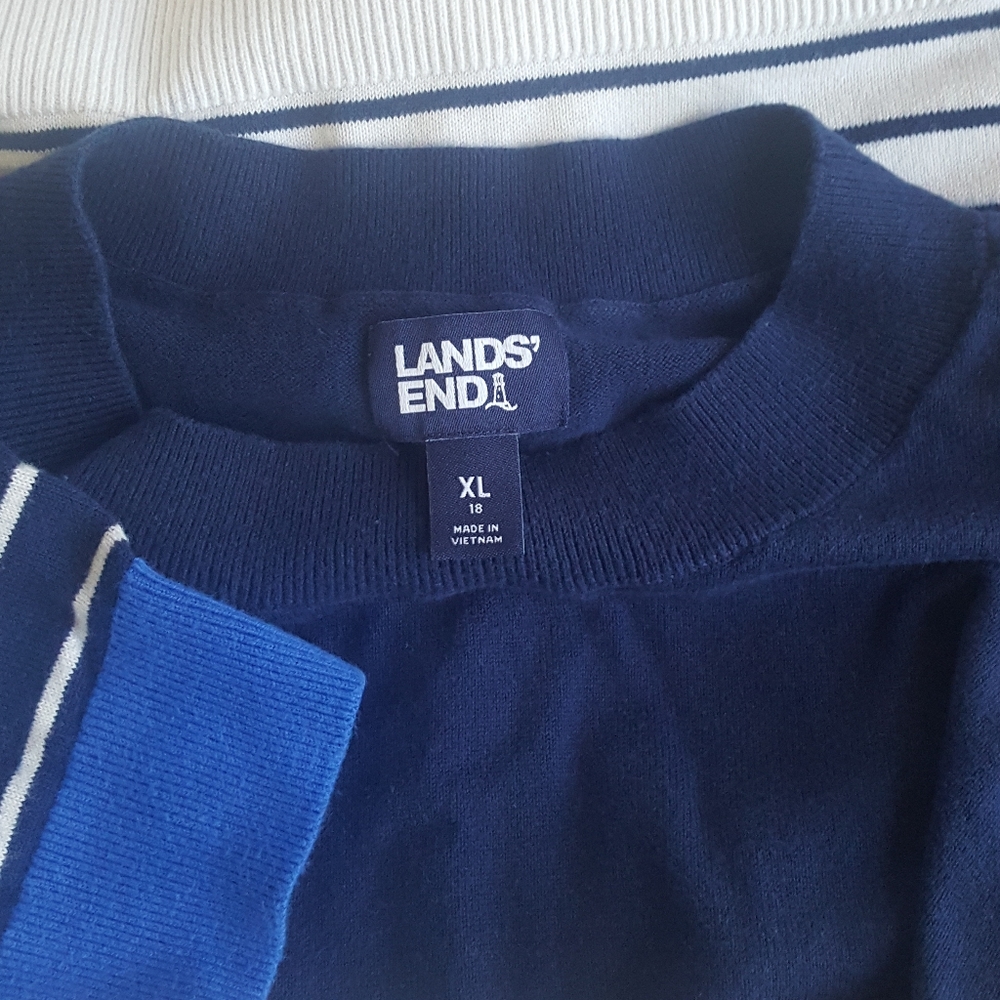 Striped Sweatshirt Lands End - Picture 2 of 8